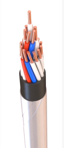 Control cable with copper conductors and PVC plasticate insulation for rated alternating voltage up to 660 V of frequency up to 