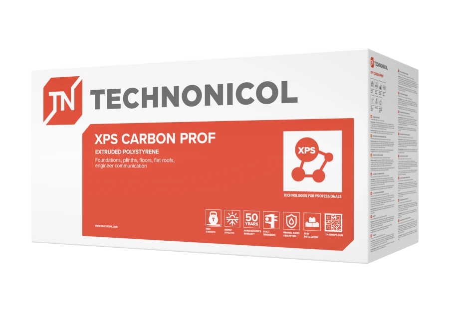 Extruded polystyrene foam extrusion boards TECHNICOL CARBON PROF 300