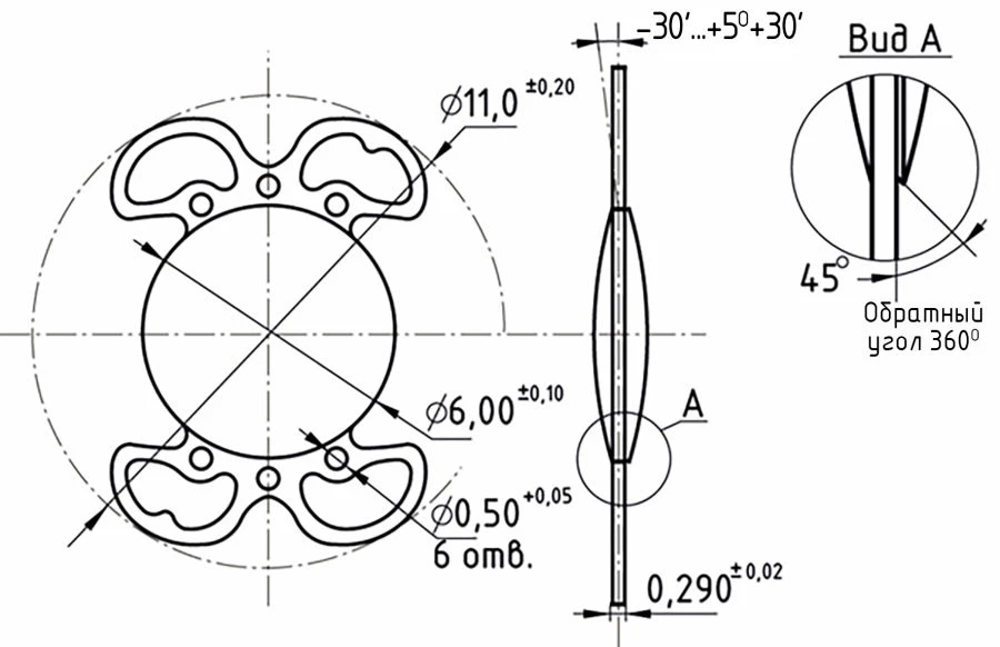 Aquamarine NanoCrystalline intraocular lens in version ACQ11.03IOL /KIT