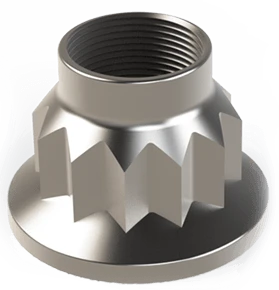 Self-locking twelve-slotted nut 704. 00. 1761
