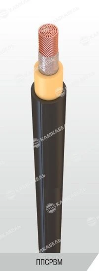 Wire for rolling stock with copper conductors with rubber insulation, in polyvinylchloride cold-resistant sheath for nominally