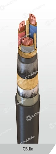 Power cable with copper conductors with paper insulation impregnated with viscous or non-flowing composition for voltage 6, 10 k