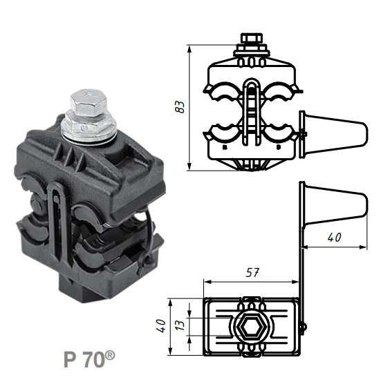 Branch clamp P70