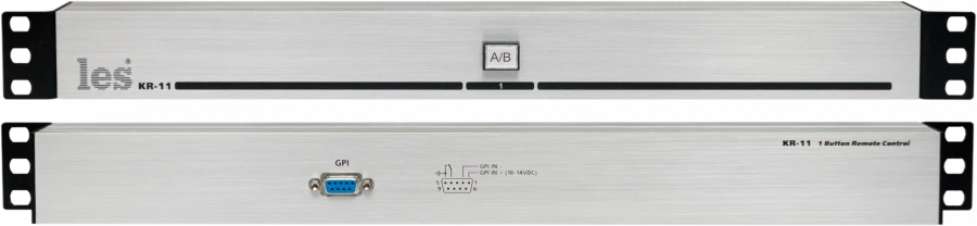 KR-11 - Passive control panel for GPI signals (contact pair closure). 1 button with latching, without power supply.