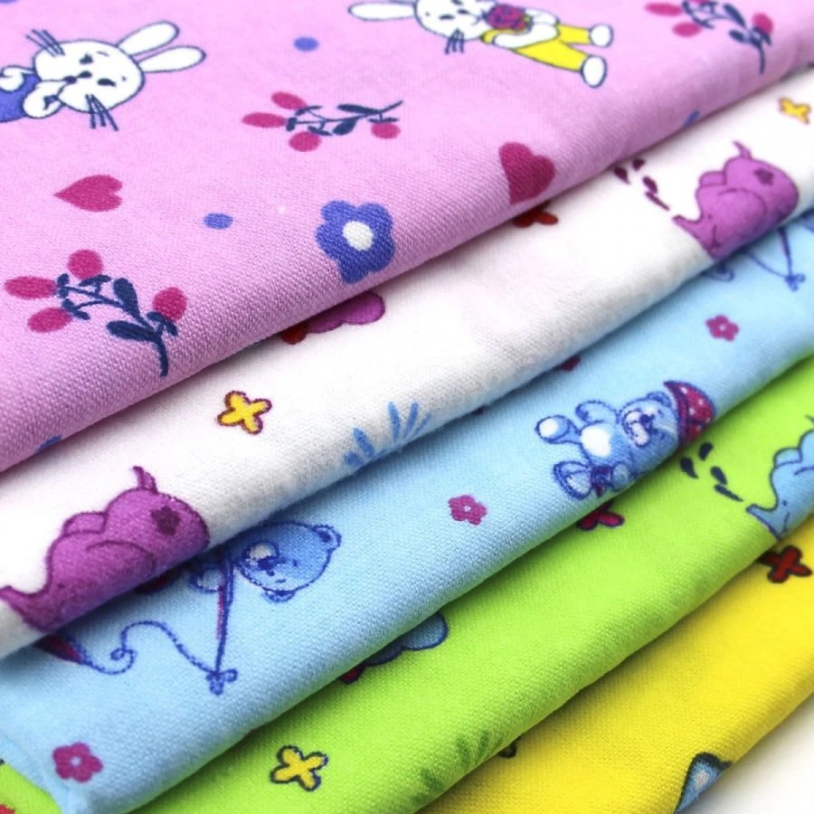 Cotton linen flannel bleached, printed, smoothly dyed art. 1600?/75