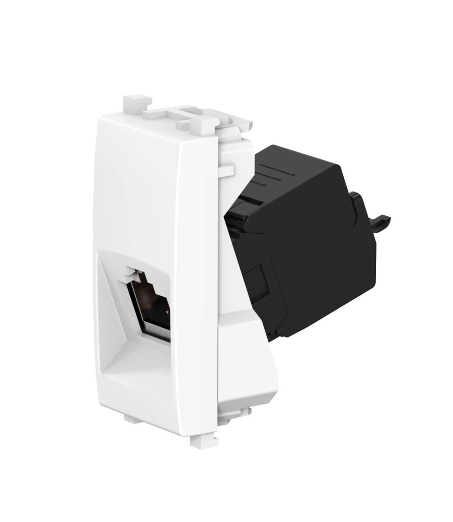 CADUCEUS ALING Experience flush-mounted computer socket Keystone RJ45 8P8C cat.6 UTP, 1M, white, art. 74223.0