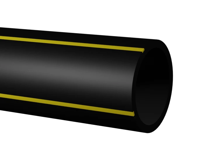 Polyethylene pipe for transporting gaseous fuels