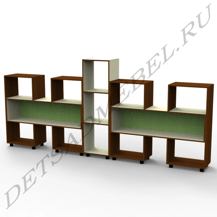 3.4 Set of zoning shelving units