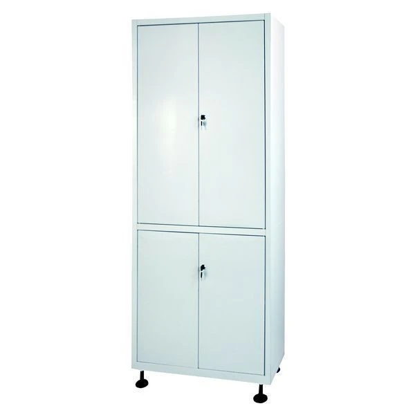 Medical metal two-section two-door cupboard with metal-metal doors for medicines SHM-2.101-"Aibolit" TU 9452-0
