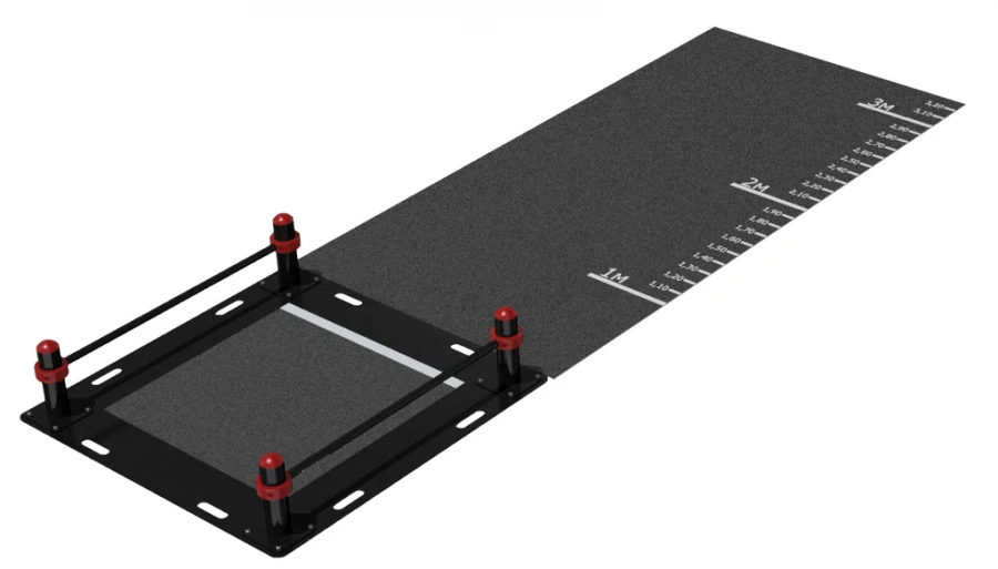 Complex for performing the test "Long jump from a place with a push with two legs" with applied markings