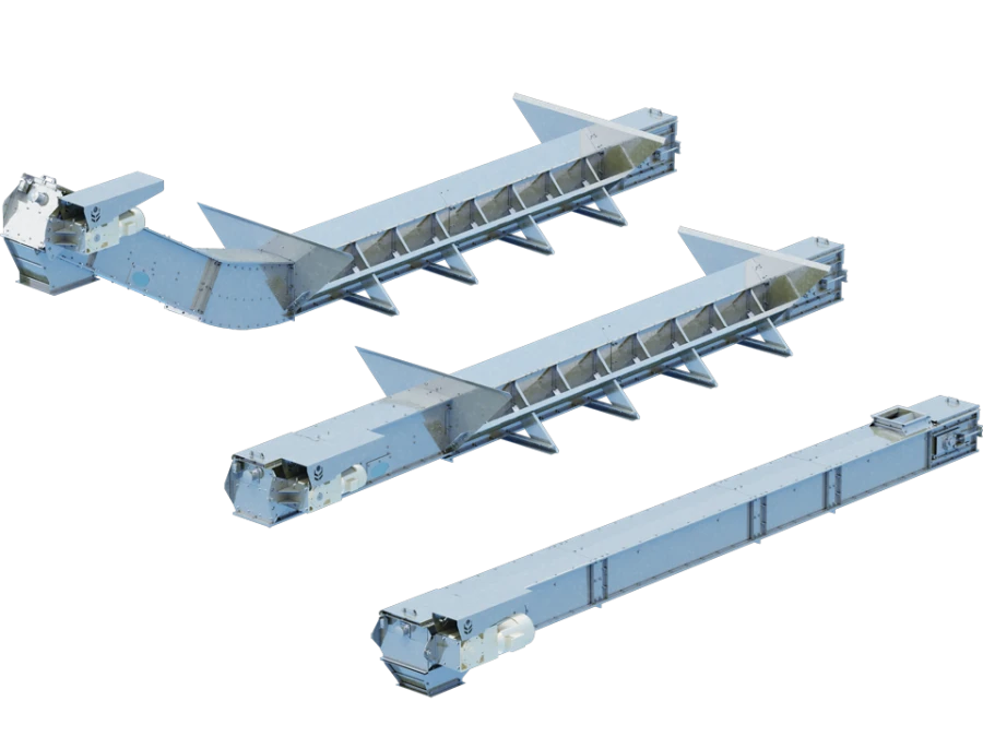 Conveyors of scraper type KC