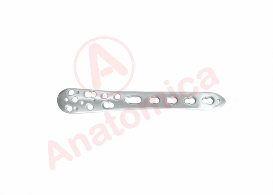 Tibial distal medial plate with angular stability with limited contact