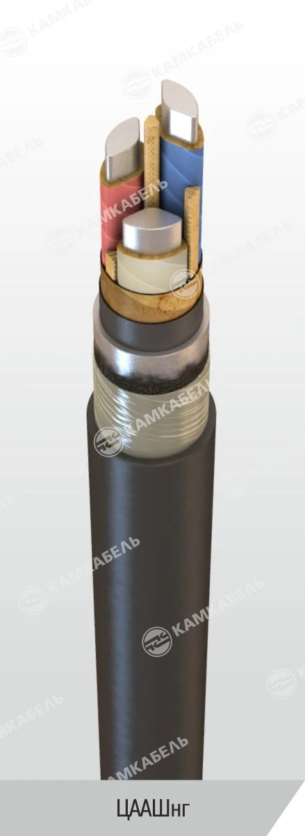 Power cable with aluminium conductors with paper insulation impregnated with viscous or non-flowing composition for voltage 6, 1