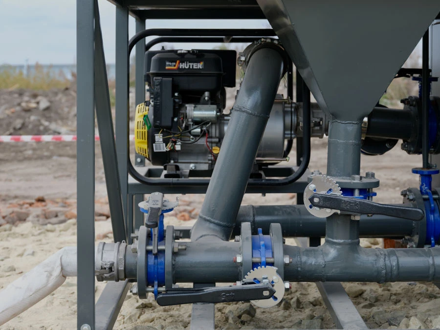 Pumps and mixing unit for horizontal directional drilling ET MIX (without tank)