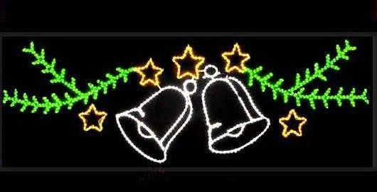 Stretch LED "Christmas patterns" - decorative street lamp, mounted on a support cable (modifications 220V, 2