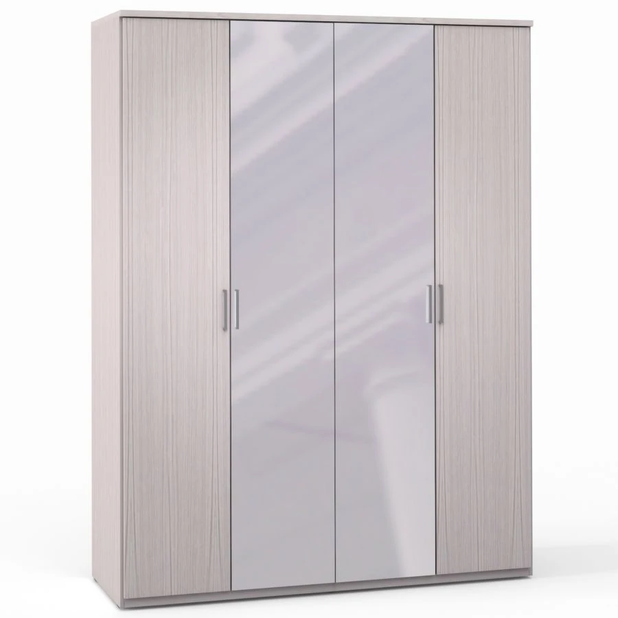 FU1 Wardrobe 4 doors (2+2) with mirror from the "Flash" bedroom furniture set