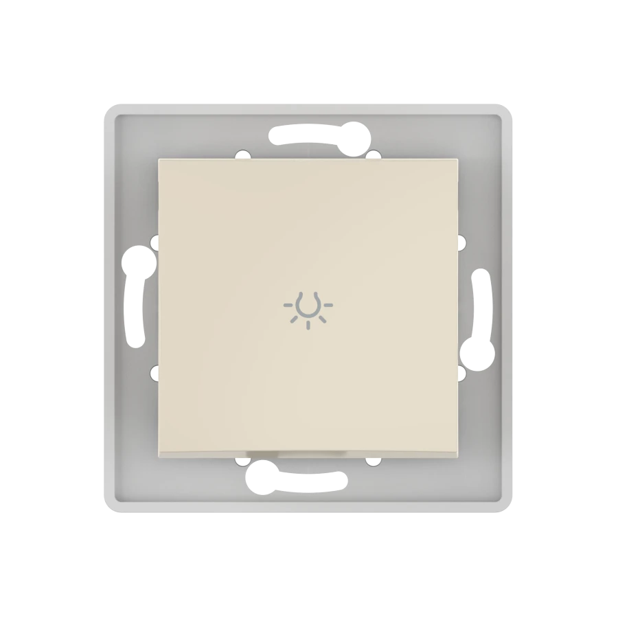 CADUCEUS ALING PRESTIGE Flush-mounted push-button switch with light 10AX, 250V~, beige, article number 6009.9