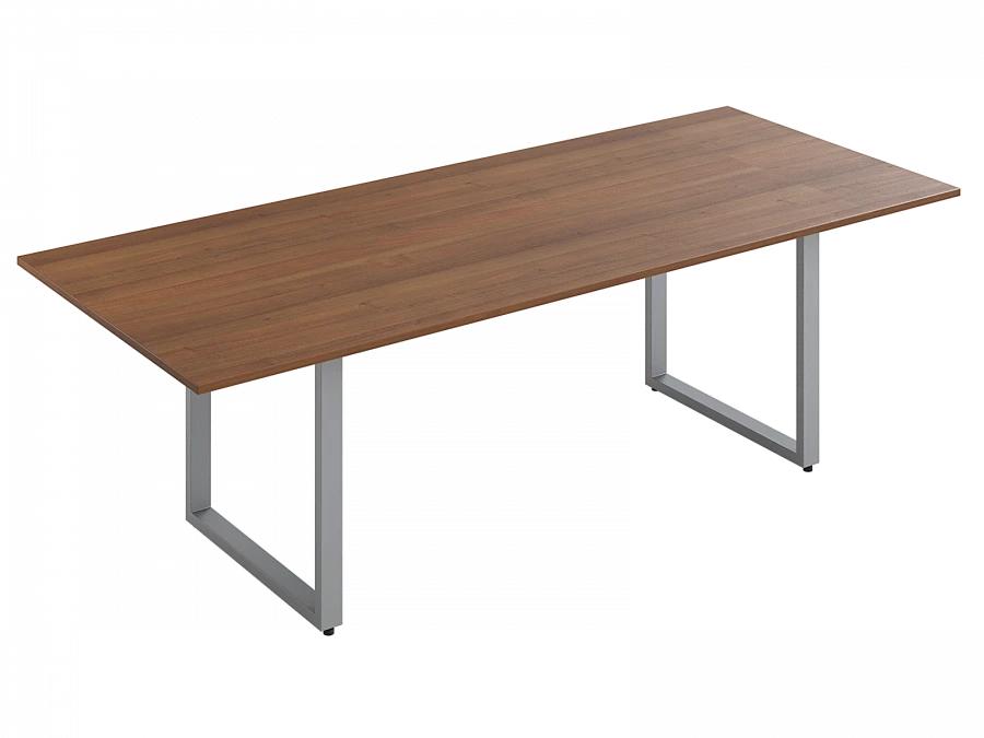 Metal-framed conference table