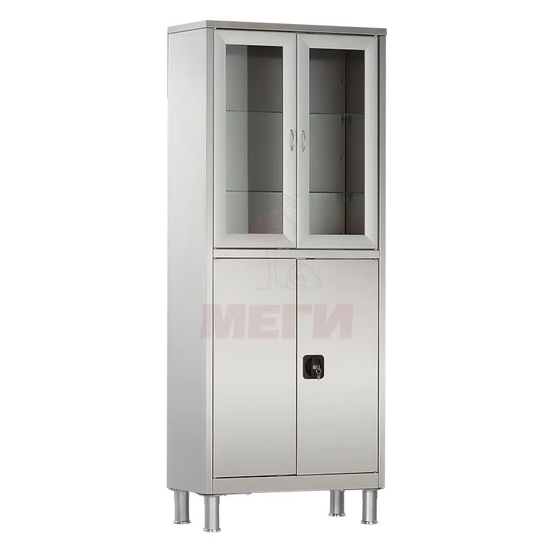 SHM-02-MSK(MSC-5647.12) Two-section double-leaf medical metal cabinet