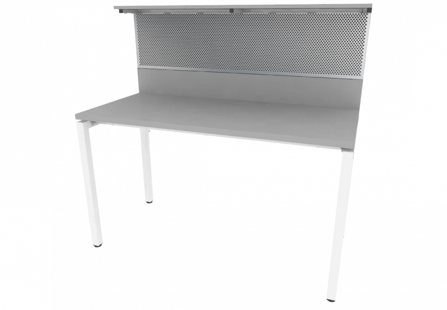 Process table with perforated superstructure 1300x620x750_1250mm (WxHxH_H)