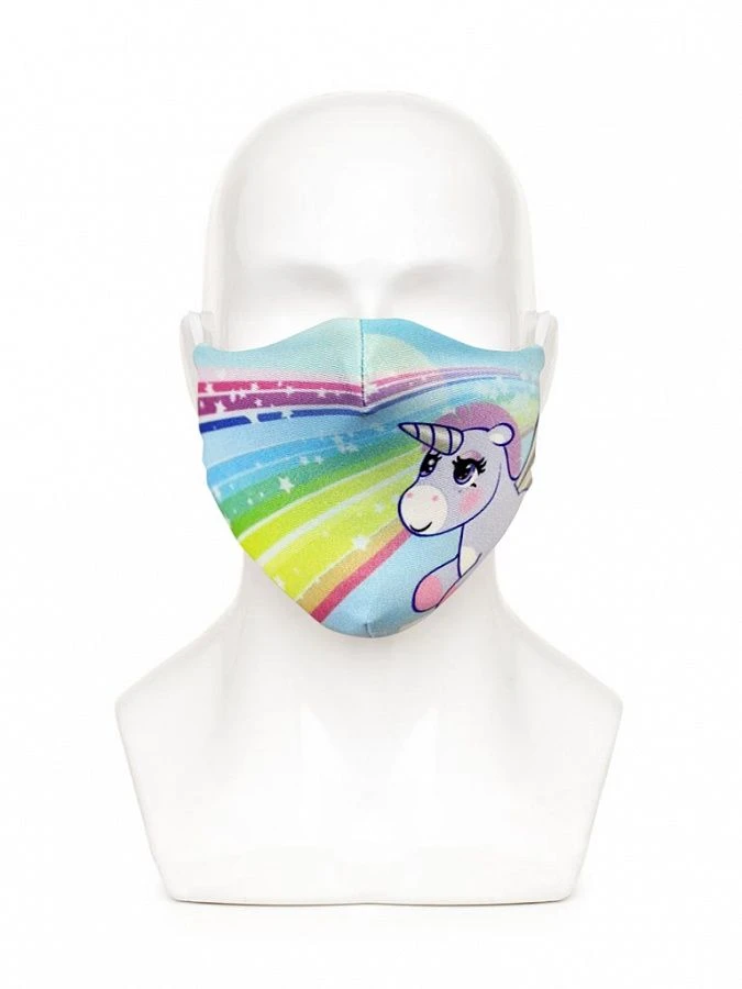Hygienic mask with colour unicorn XS