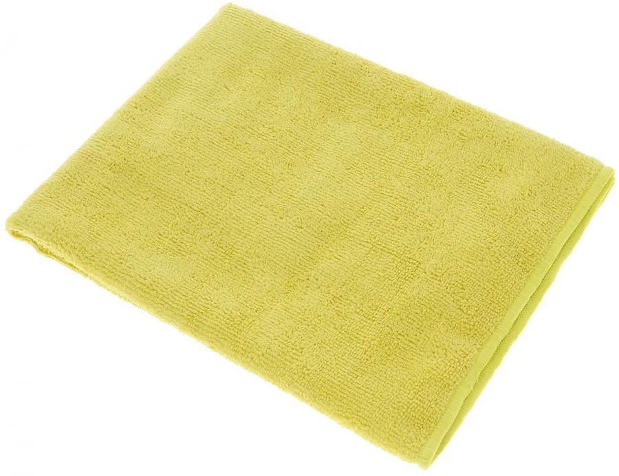 Dusting cloth made of microfibre, density 220 g/m2, yellow, 30x30 cm.