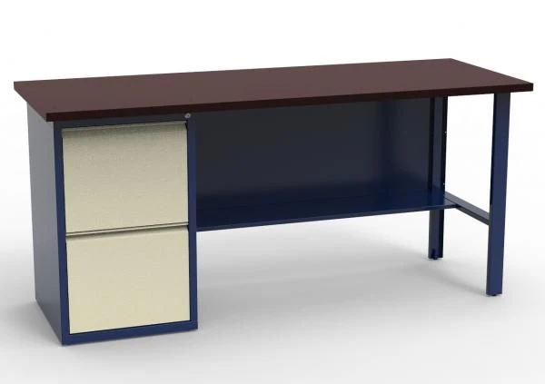 SV-1T.02.00.19.FL single-desk workbench, laminated plywood top