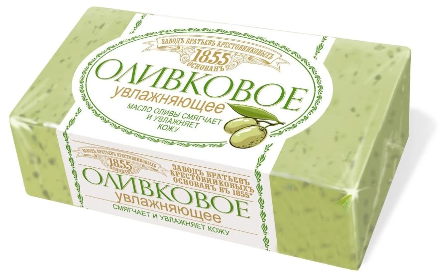 Olive Solid Toilet Soap "Zavod Bratev Krestovnikovykh