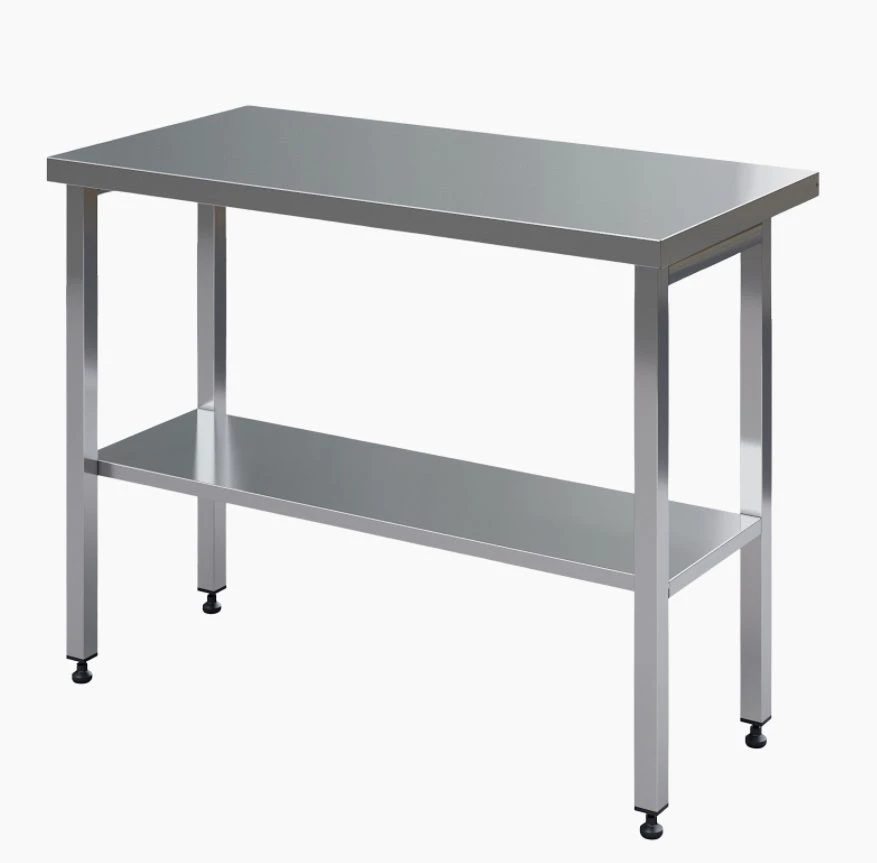 Work table, stainless steel, without edge, 1200x600x850 mm
