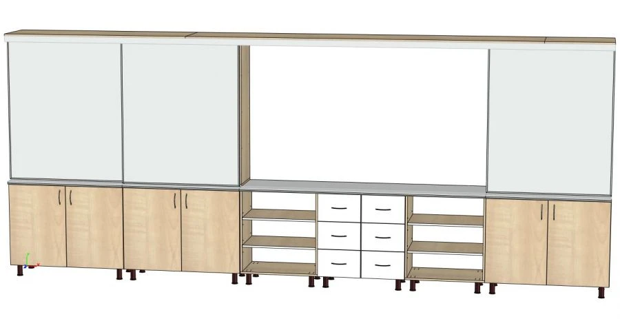 Storage and display system for tables and posters