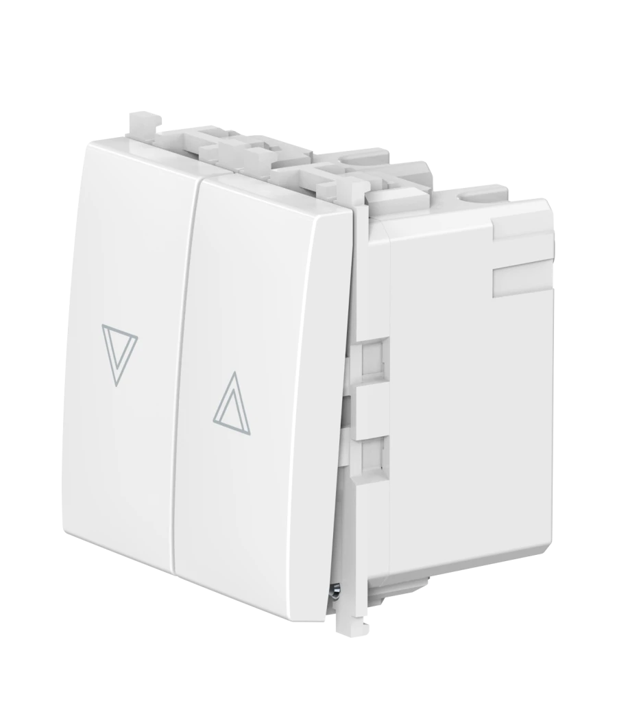 CADUCEUS ALING Experience Flush-mounted switch for roller blinds, push-button 2-cl, 16A, 250~, 2M, white, art. no. 72114.0. 7211