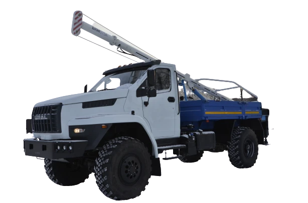 Drilling-crane machine BKM-515 of BKM515-62 modification on URAL-4320-6956-72 chassis