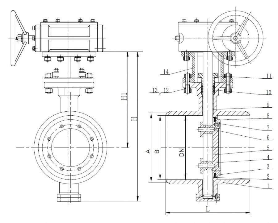Welded disc gate ZD DN 20-3000 PN 0.25-6.3 MPa
