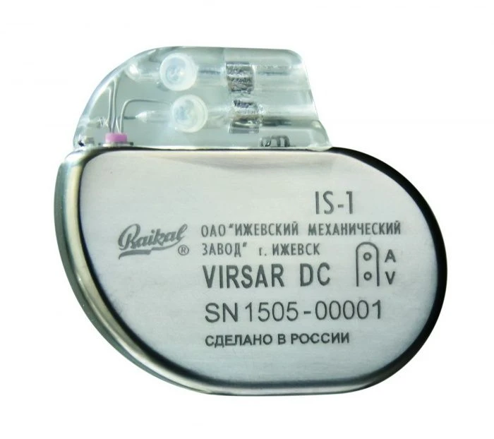 Electrocardiostimulator VIRSAR-DC dual-chamber small-size.