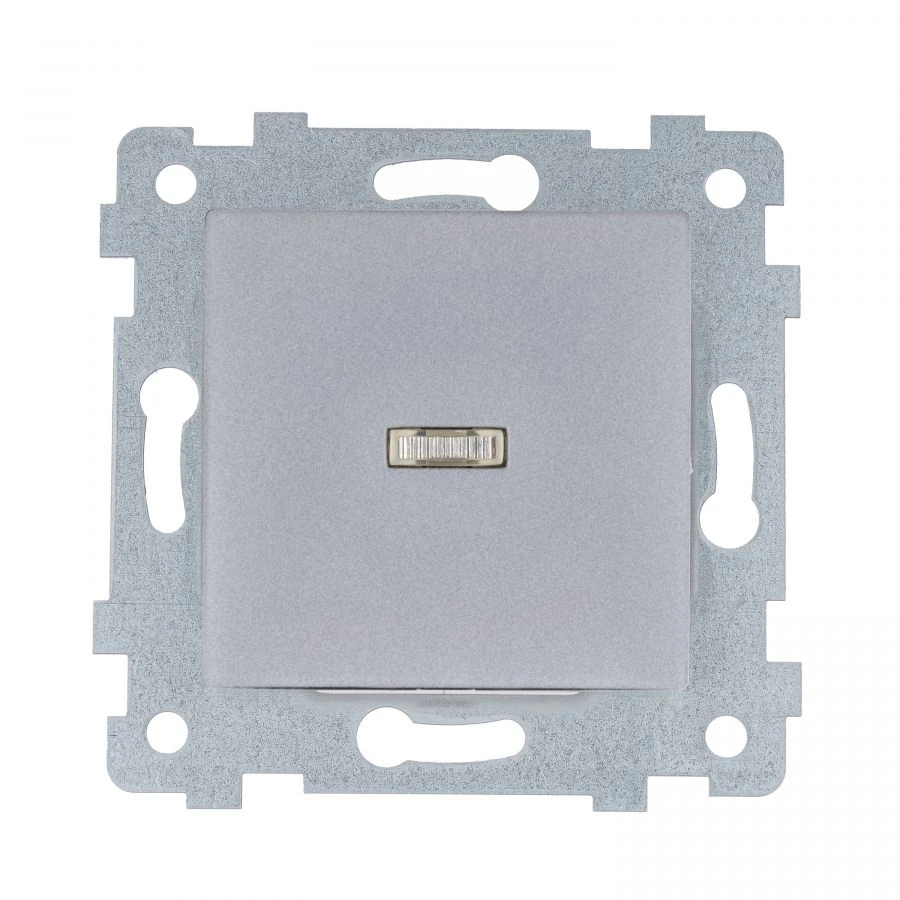 "MARIA" Single-key switch mechanism with light-ind. C110-438 "aluminium"