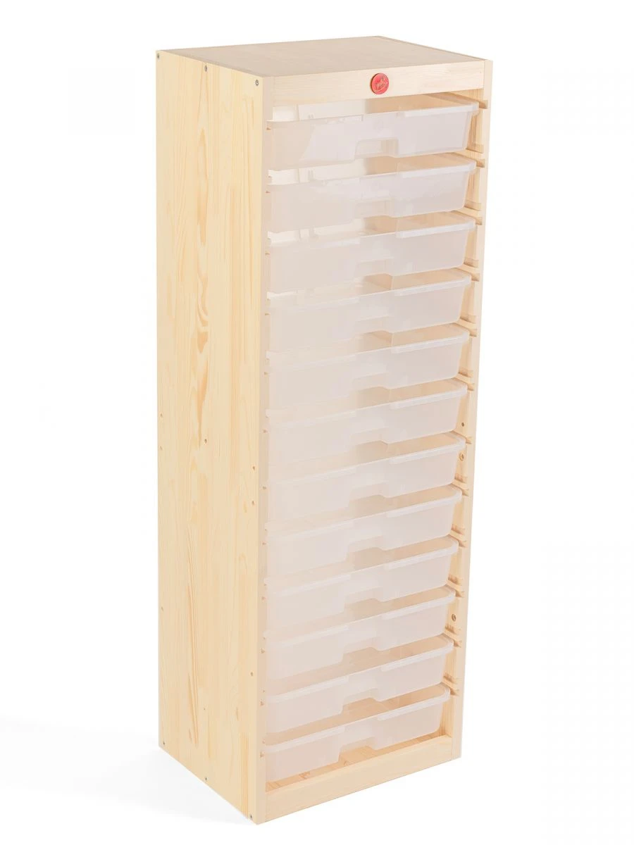 Play shelving unit 1340x460 with container set / Igroteca storage system