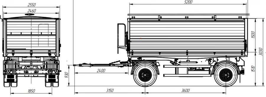 Special trailer, modification 85310A