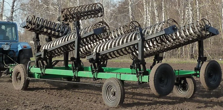 Universal soil tillage unit with screw rollers UPA-KV-12.5