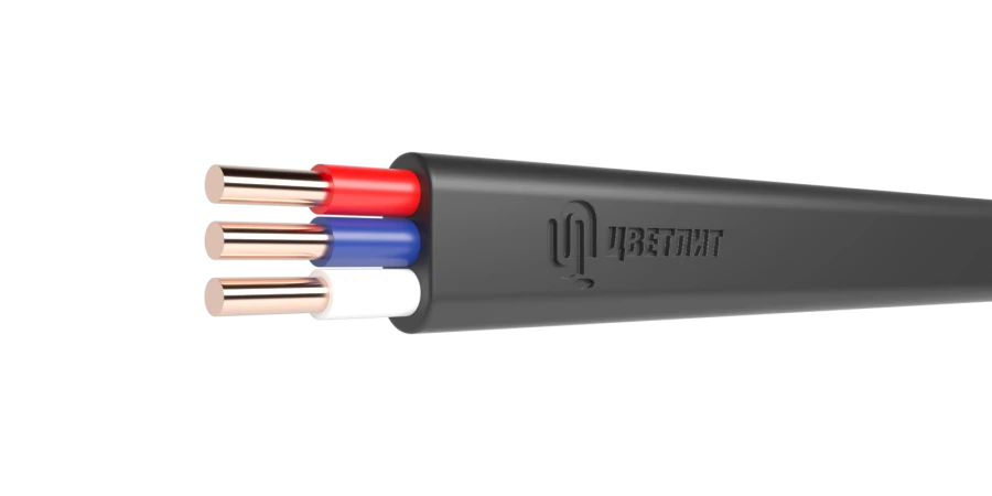 Power cables, not spreading combustion, with low smoke and gas emission, with reduced toxicity of combustion products, flat