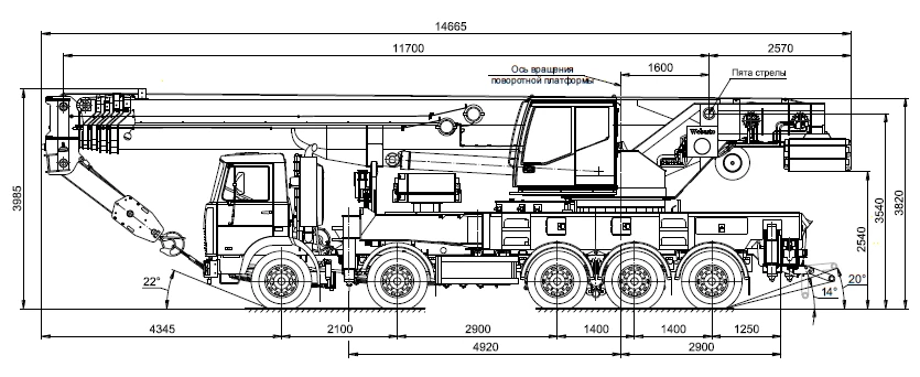 Self-propelled jib crane KS-74721-2 and its modifications