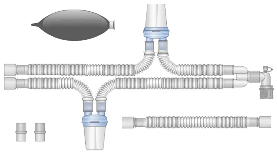 Respiratory devices for joint use with anaesthetic and resuscitation equipment, version: p