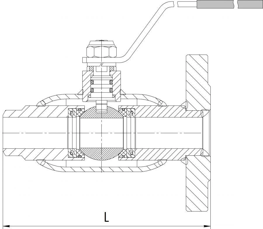 Ball combined ball valve KSHZ DN 15-400 PN 1,6-4,0 MPa