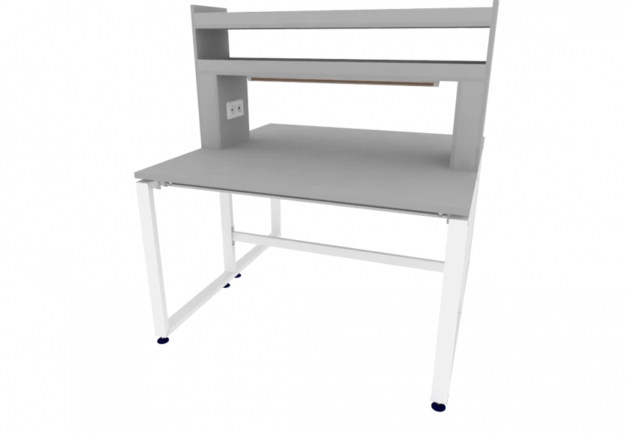Double-sided laboratory table with electrics 1300x1300x800_1450 mm (WxHxH_H)