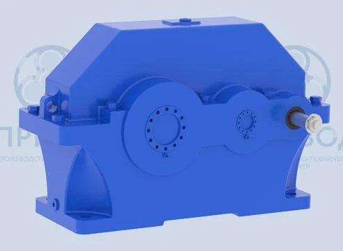 Cylindrical horizontal two-stage gearbox with Novikov meshing 1Ts2U(Ts2U)-315N, 1Ts2U(Ts2U)-355N, 1Ts2U(Ts2U)-400N, 1Ts