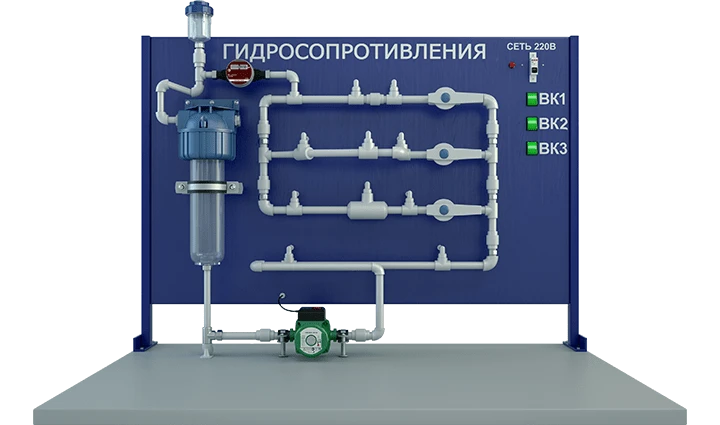 Laboratory installation for determination of hydraulic resistances (GD-SP)