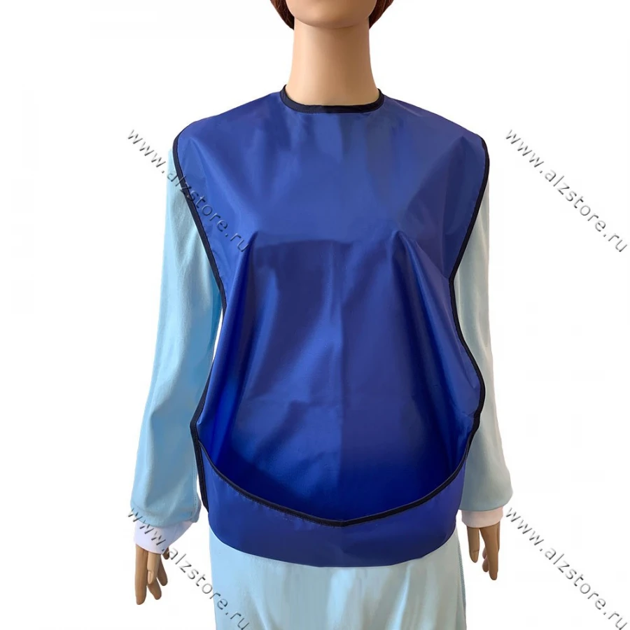 Impermeable bib with pocket