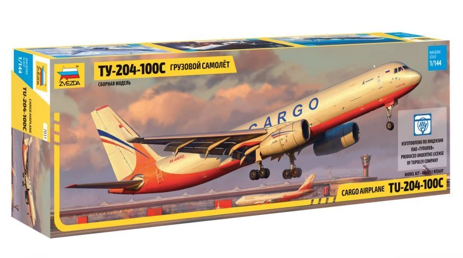 Assembled model "Cargo aircraft TU-204-100S"