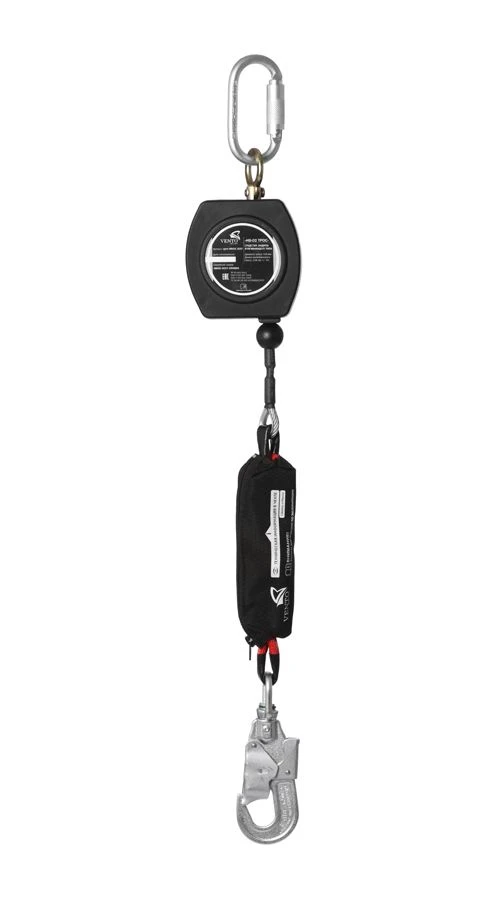 Retractor type safety device "HB-02 rope" with carabiner , item vpro HB02C set 0257