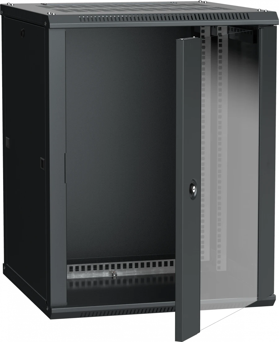 LWR5-18U66-GF ITK Cabinet LINEA W 18U 600x600 mm glass door, RAL9005