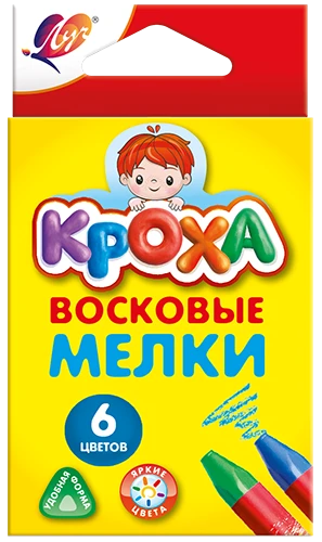 Wax crayons "Kroha" 6 colours.